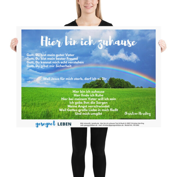 Poster PS1002 - Hier bin ich zuhause